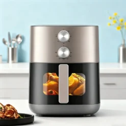 Midea 6.5L Air Fryer with Large View Window and Steam Grill for Efficient Cooking