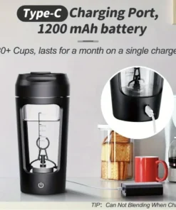 Electric Protein Powder Mixing Cup – Automatic Shaker Bottle for Gym and Outdoor Use
