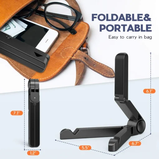 Portable Foldable iPad Stand with Adjustable Angle for Tablets and Phones 4"-11" - Image 5