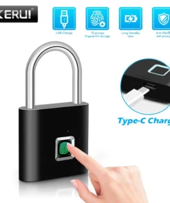 KERUI Waterproof Fingerprint Padlock - Keyless Security Lock for Home