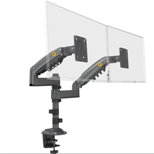 NB H180 Double monitor desk Holder Arm Gas Spring Full Motion 17"-27" LCD TV Mount ergonomic dual arm clamp bracket 2-9kgs each