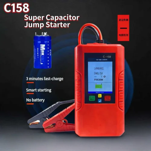 C158 Super Capacitor Jump Starter 12V 3in1 Fast Charge Car Battery Booster For Gas/Diesel Vehicles With Smart Detection