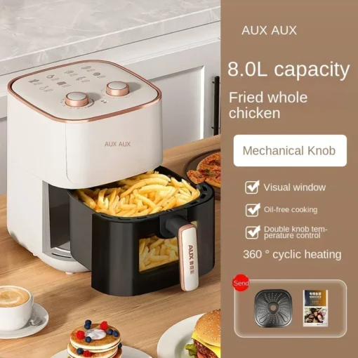 AUX 220V Air Fryer Oven Combo - Multifunctional and Easy-to-Clean for Health-Conscious Home Cooks - Image 3