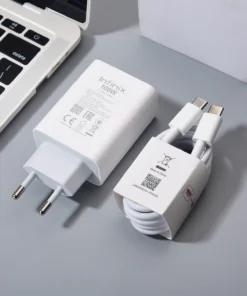Infinix 100W Hyper Charger with USB-C Cable - Super Fast Charging Adapter