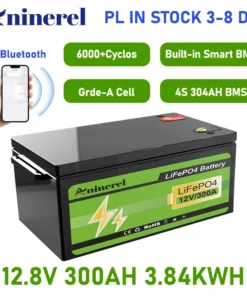 Alternative view of Aninerel 12V 304Ah LiFePO4 Solar Battery – 6000+ Cycles for Home and RV Use
