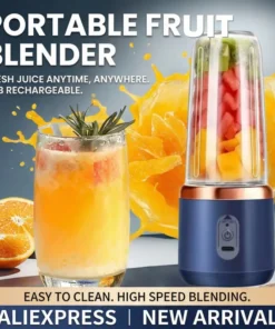 Portable 400ML Electric Juicer with 6 Blades - Multifunctional Blender and Milkshake Maker