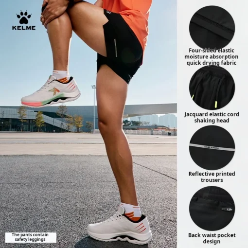 Men's Running Shorts with Moisture-Wicking Fabric for Marathon Training and Outdoor Sports - Image 5