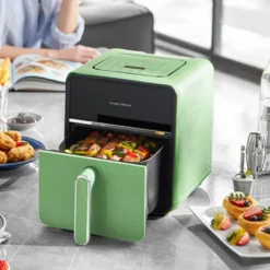 4L Air Fryer Oven with Steam Function and Metal Cavity for Versatile Cooking