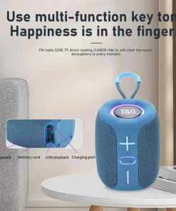 Alternative view of Portable Bluetooth Speaker with Subwoofer and FM Radio - Compact Audio for PC and TV