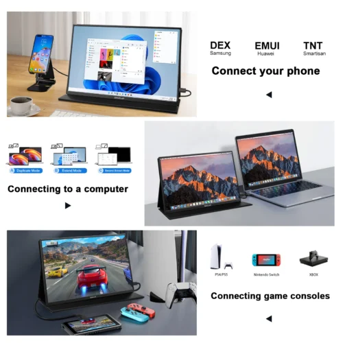 Alternative view of Zeuslap 14" Portable Monitor - 1920x1200, 100% sRGB, Travel Display for Laptops