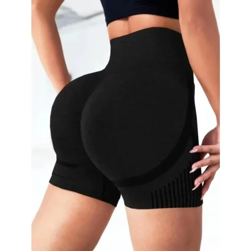 High Waist Yoga Shorts with Lift Butt Design for Women's Fitness and Gym Activities - Image 5