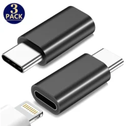 Lightning Female to USB C Male Charger Adapter with Data Sync for iPhone 15 Pro Max and iPad