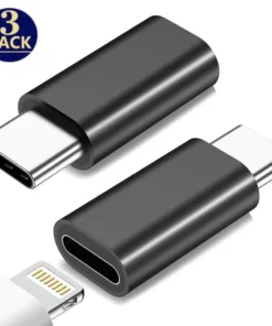 3PCS Lightning Female To USB C Male Charger Adapter for IPhone 15 Pro Max Plus IPad Type C To 8Pin Charging Data Sync Connector
