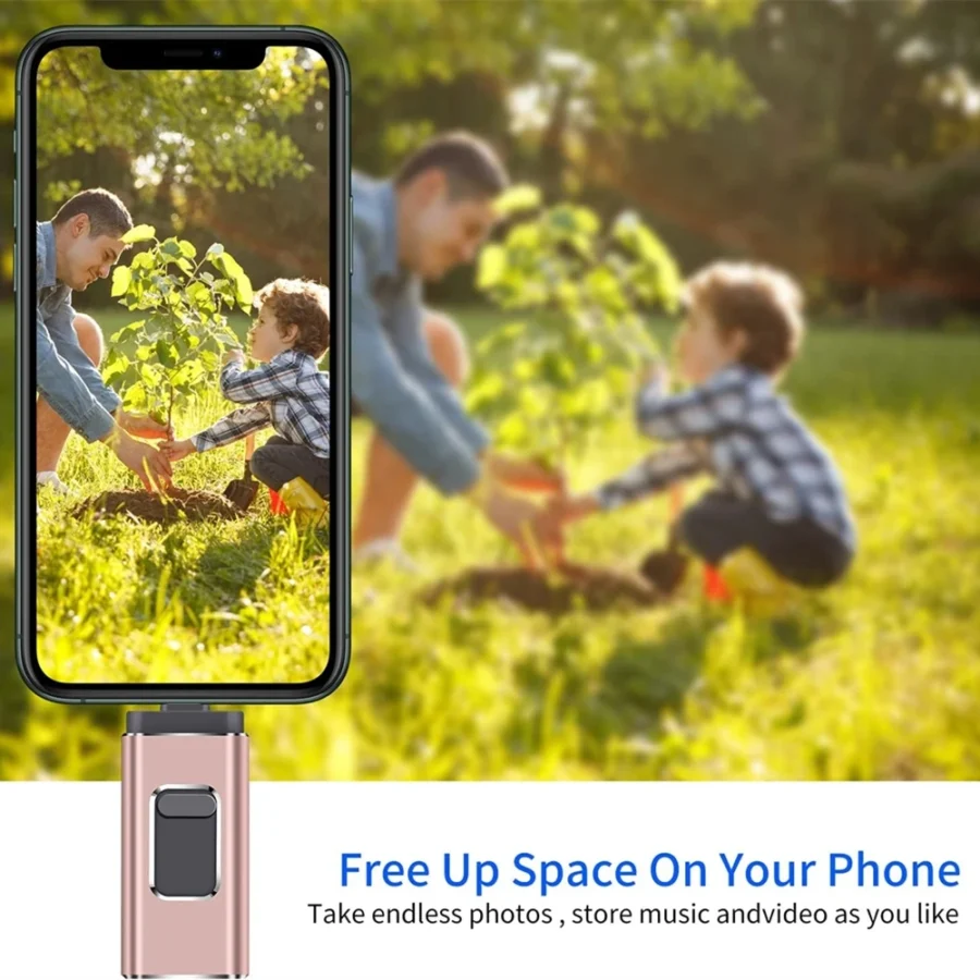 iPhone USB Flash Drive 2TB - 3-in-1 USB 3.0 Memory Stick - Image 4