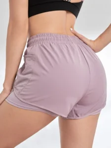 Women's Sports Shorts with Pockets for Yoga and Training Fitness - Pink, S