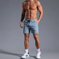 Alternative view of Men's Sports Running Shorts with Elastic Quick-Dry Fabric for Gym Fitness Training