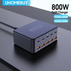 800W USB C GaN Charger with 100W PD3.0 and PPS for iPhone 15, Samsung, and Macbook Pro