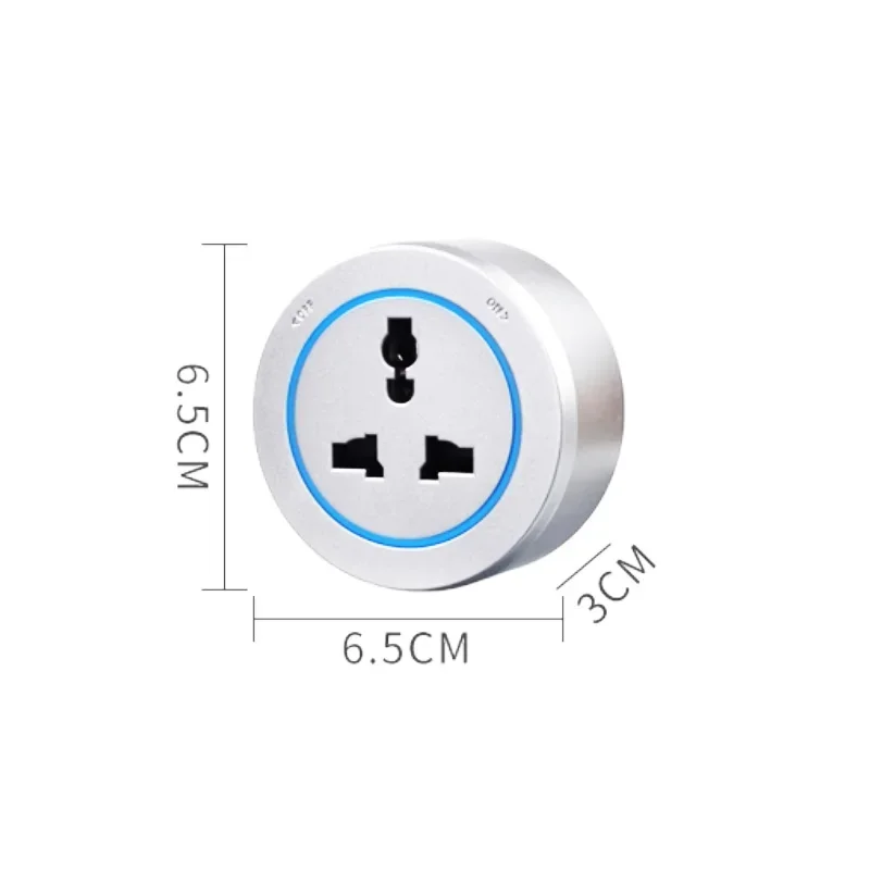 Track Socket Kitchen Wall Outlet, FR EU US UK Universal Standard Round Romovable Adapter Plug,Electrical Outlet with USB, white - Image 5