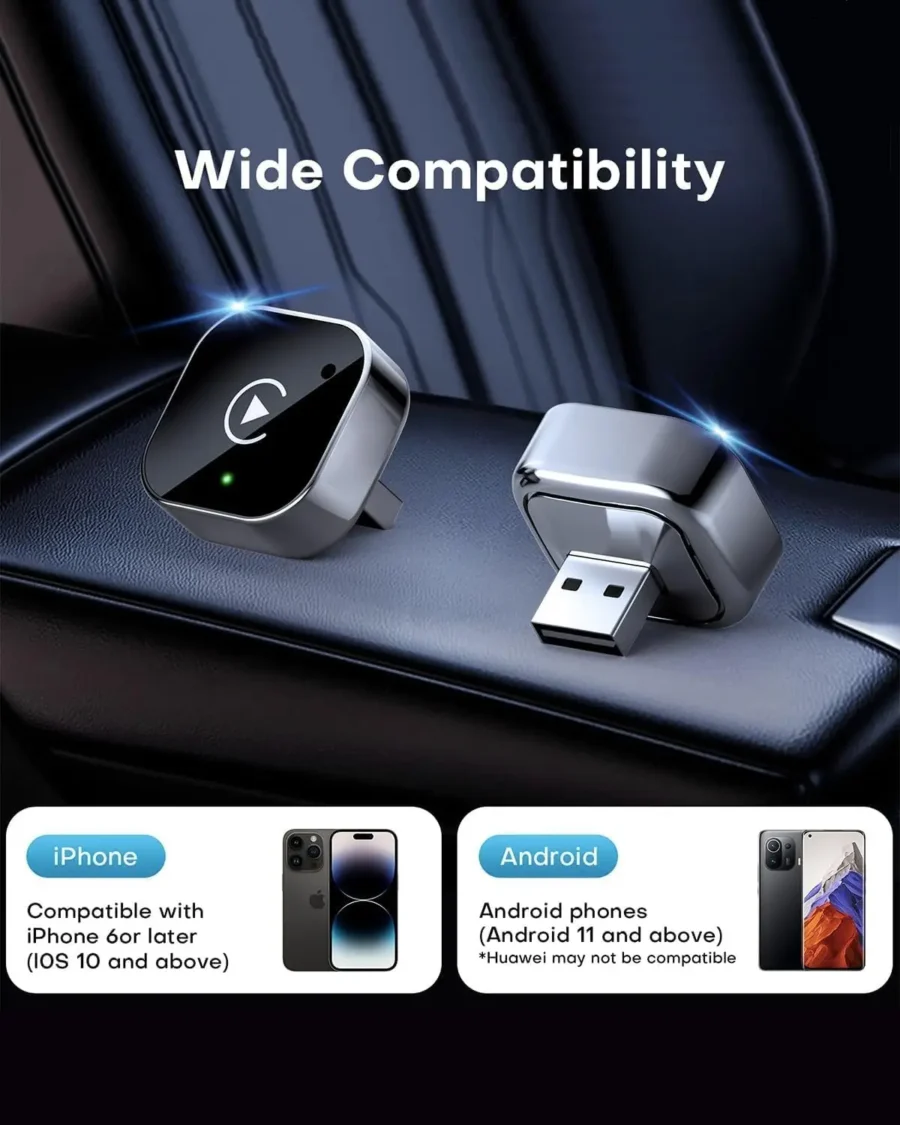 Wireless CarPlay Adapter for Apple iPhone &Android(2025-2026 Upgrade), Plug and Play Fast and Stable Connection CarPlay&Android - Image 3