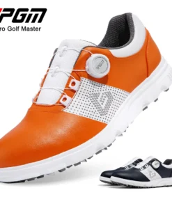 PGM Golf Shoes Men's Waterproof Sports Shoes Knob Lace Patent Anti Slip Shoes Golf Men's Shoes Quick Lacing XZ303