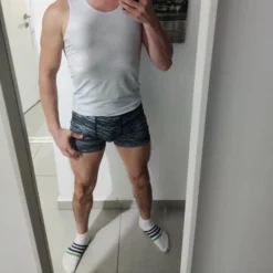 Alternative view of Compression Shorts with 3D Camouflage Print for Male Bodybuilders and Athletes