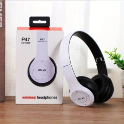 Wireless Bluetooth Stereo P47 Headset with Folding Design for Sports Gaming and iPhone/XiaoMi Users