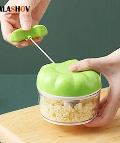 Mini Food Mixer - Multi-Function Manual Garlic Chopper and Vegetable Cutter for Home Kitchen