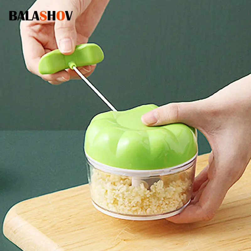 Mini Food Mixer - Multi-Function Manual Garlic Chopper and Vegetable Cutter for Home Kitchen