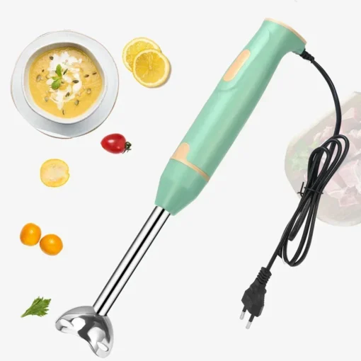 Handheld Electric Food Mixer with Stainless Steel Whisk for Beating Eggs and Blending Vegetables - Image 3