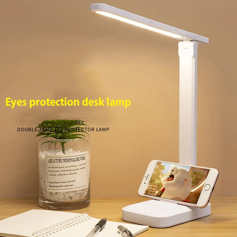 2026 Chargeable LED Table Lamp USB Color Stepless Dimmable Desk Lamp Touch Foldable Eye Protection Reading Night Light - Image 5