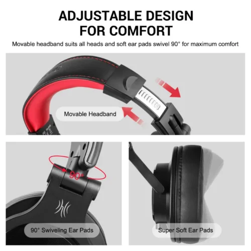 Alternative view of Oneodio Over-Ear Headphones with Mic for Studio Monitoring and Gaming