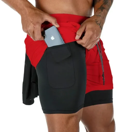 Berserk Men's 2-in-1 Sports Shorts with Quick Drying Fabric for Running and Gym Training - Image 5