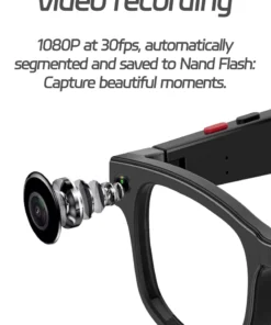 Alternative view of 4K Smart Bluetooth AI Glasses 800W Pixel Shooting Music Play Call Intelligent Translate Voice Assistant Waterproof Smart Glasses