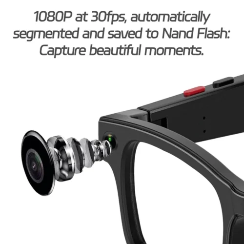 Alternative view of 4K Smart Bluetooth AI Glasses 800W Pixel Shooting Music Play Call Intelligent Translate Voice Assistant Waterproof Smart Glasses