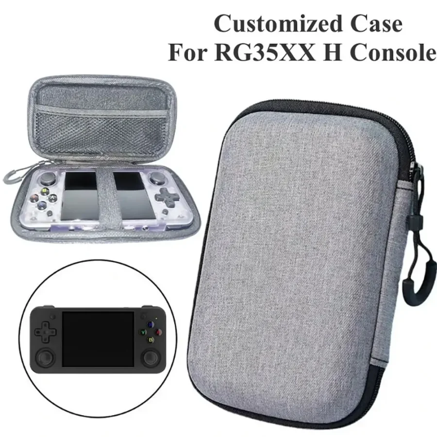 1Pcs Portable Game Console Case For RG35XX H Game Console Case Storage Bag Protective Zipper Carry Bag EVA Hard Handbag - Image 3