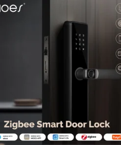 MOES ZigBee Smart Door Lock - Indoor, Battery Powered, Fingerprint & Password Unlock, Alexa Compatible