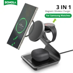 Wireless Charger Station with 3-in-1 Design for Samsung Galaxy Devices