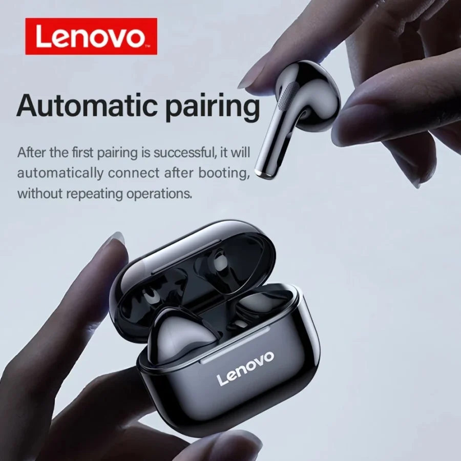Lenovo LP40 Wireless Bluetooth Earbuds - Touch Control, Stereo Sound, Noise Reduction, Long Battery Life - Image 3