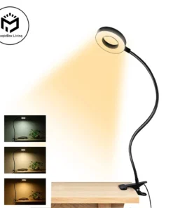 48 LEDs Clip on Desk Lamp 360°Flexible Gooseneck Reading Table Light Eye-Caring USB Clamp Books Night Light Study Read Light
