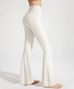 Naked High Waisted Bell Bottom Yoga Pants for Women – Hip Lifting Fitness Trousers