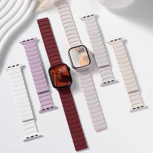 Magnetic Silicone Strap with Flexible Design for Apple Watch 49mm 45mm 41mm - Image 6