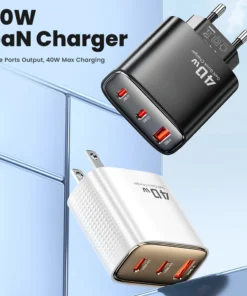Alternative view of Toocki 40W Charger GaN Phone Charger Fast Charging USB Type C Charger for iPhone 15 14 13 12 Pro Max iPad Samsung S24 S23 Xiaomi