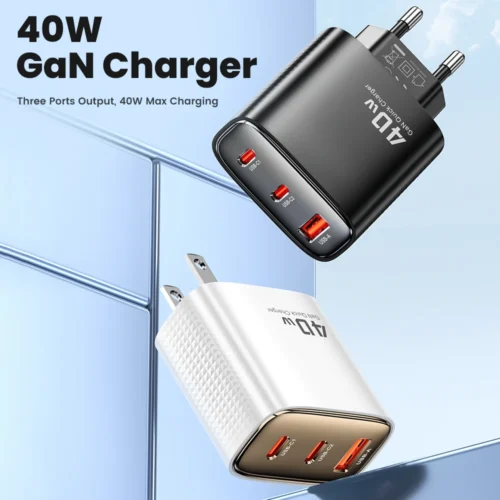 Alternative view of Toocki 40W Charger GaN Phone Charger Fast Charging USB Type C Charger for iPhone 15 14 13 12 Pro Max iPad Samsung S24 S23 Xiaomi
