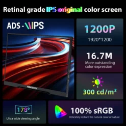 Alternative view of 16-Inch Portable FHD Monitor with 100% sRGB and Eye Care for PC and Mac