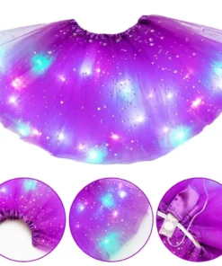 LED Tutu Skirt for Girls - Glowing Princess Costume for Parties and Dancing