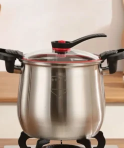Durable 8L Non-Stick Stainless Steel Pressure Cooker Soup Pot