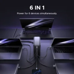 Alternative view of UGREEN 500W GaN Charger 6-in-1 Desktop Charging Station with PD 3.1 for MacBook Pro and iPhone 17