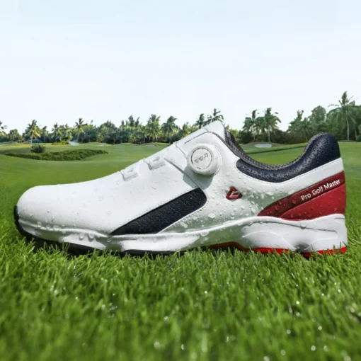 Waterproof Men's Golf Shoes with Cushioning and Anti-Slip Sole - Image 6