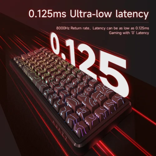 Alternative view of AJAZZ AK680 MAX Mechanical Keyboard HE Hall Effect Switch 60% 8k/1K RGB Wired/Wireless Gaming Rapid Trigger Magnetic Keyboard