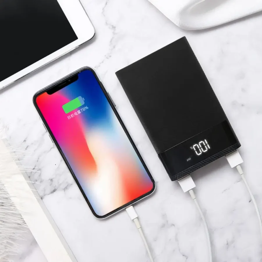 Practical 20000mAh Battery Charger Case with LED Lamp and 5V 2A Output - Image 4